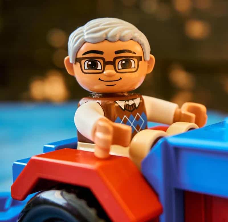 The Superhero Projekt_Lego image_Lindsey Hughson_Executive Mentor_Lego farmer driving Lego tractor